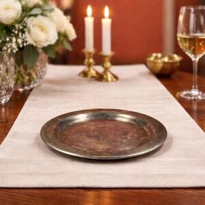 Vintage Poole Bristol Silver Plated Round Plate – 6 Inch Decorative Dish